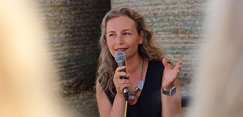 Lea Ypi på sakprosafestivalen Sakligt. Foto: Erika Karlsson