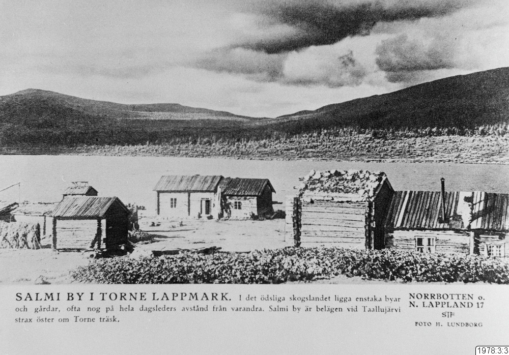 Samisk by i Norrbotten, 1920. Foto: Herman Lundborg